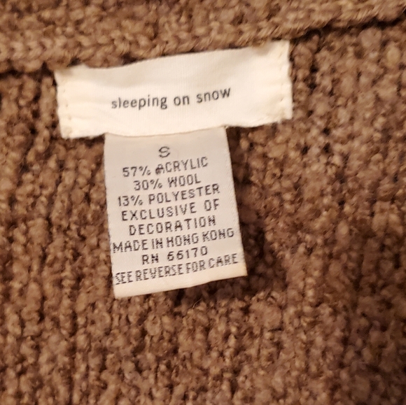 Sleeping on Snow brown and blue sweater - Picture 3 of 3